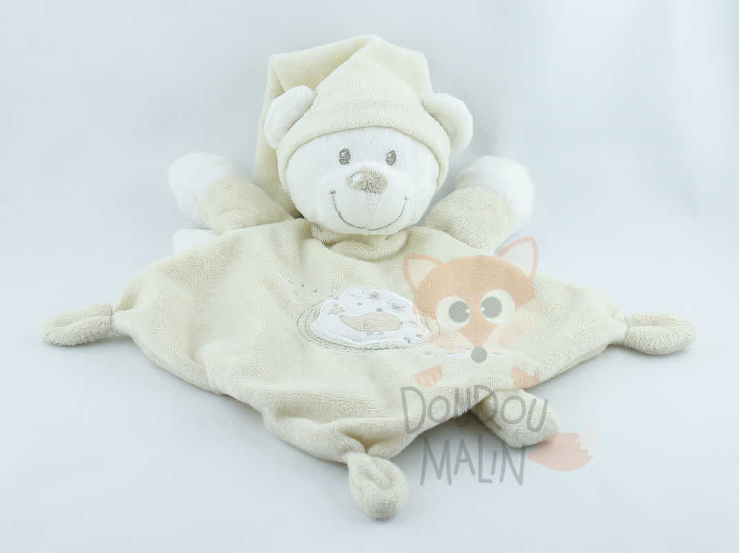  luna baby comforter bear beige bird star 